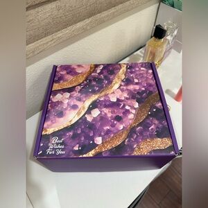 Best Wishes For You Purple and Gold Gift Box